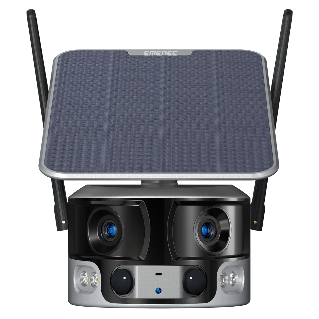 EMENEC marka güneş panelli güvenlik kamerası.